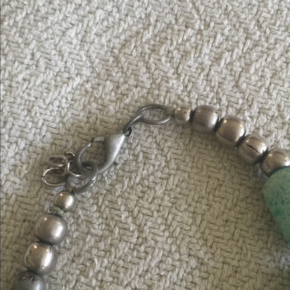 Necklace. Aqua stone like stones. - Picture 3 of 3